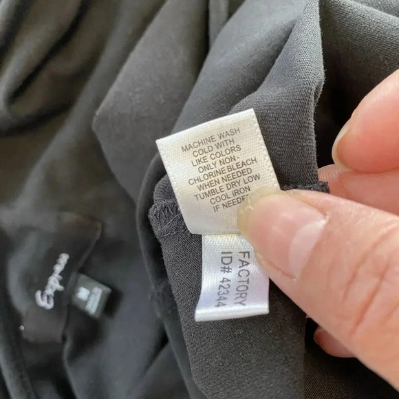 Y2K Express Babydoll Black One Shoulder Ruffle Stretch Self Bra Tank Top Lady M - Picture 4 of 10